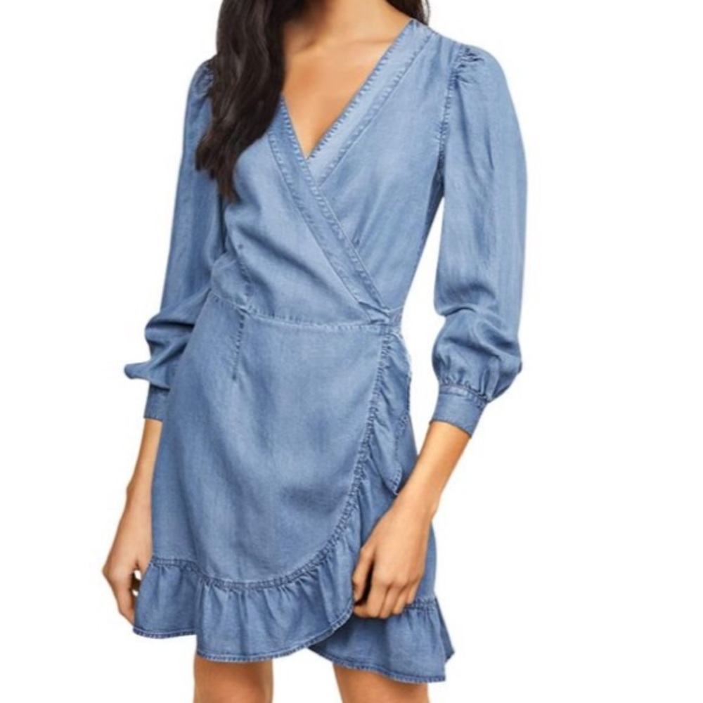 Paige Kendry Denim Wrap Dress
